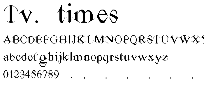 TV Times font