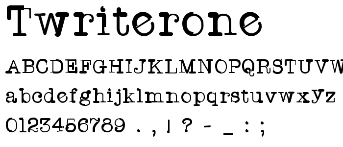 TWriterOne font