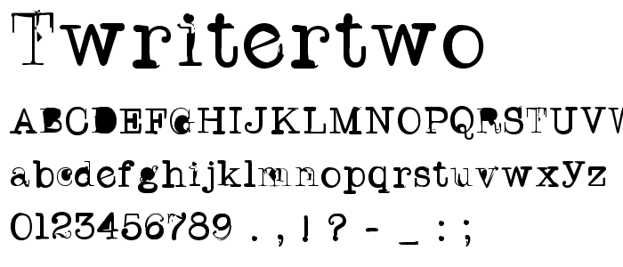 TWriterTwo font