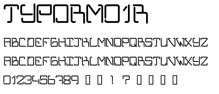 TYPORM01R font