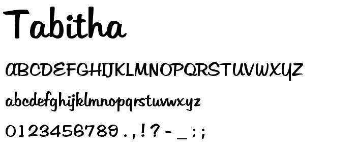 Tabitha font