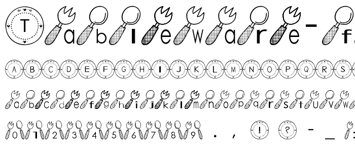 Tableware Font font