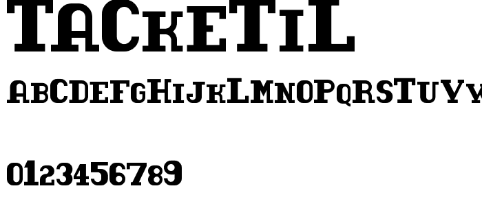 Tacketil font