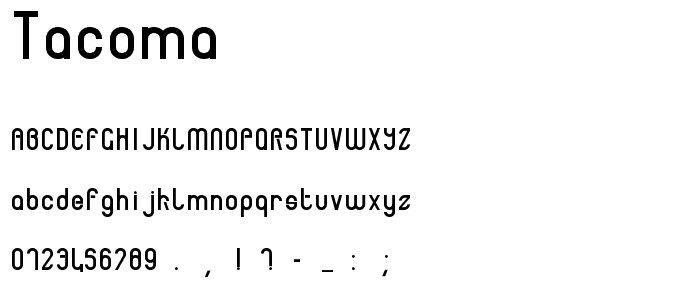 Tacoma font