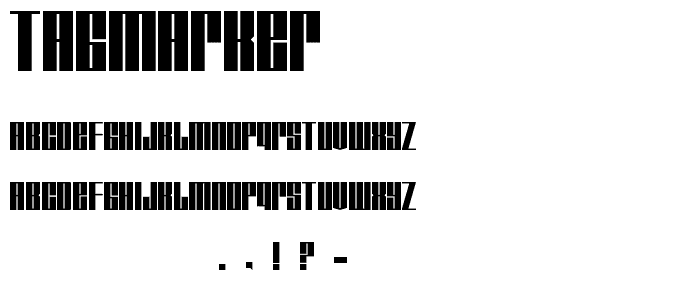 Tagmarker font