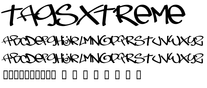 TagsXtreme font