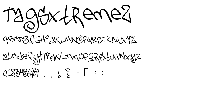 TagsXtreme2 font