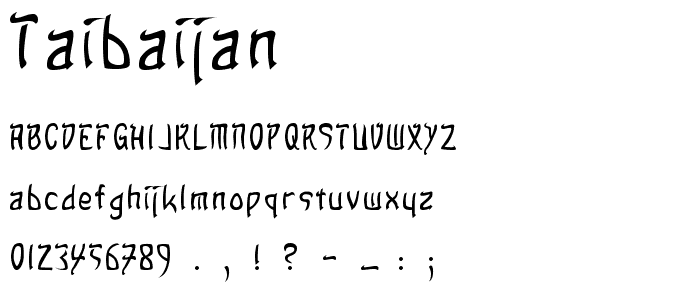 Taibaijan font