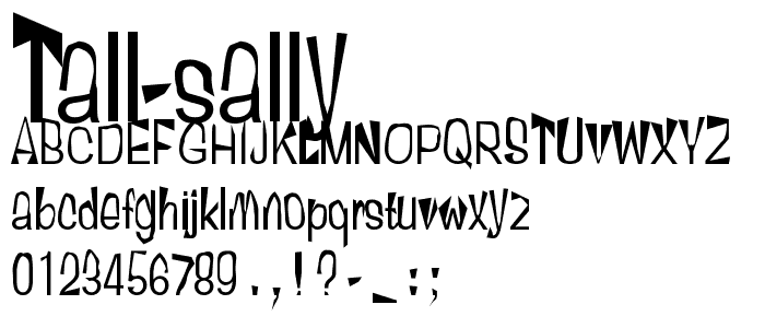 Tall Sally font