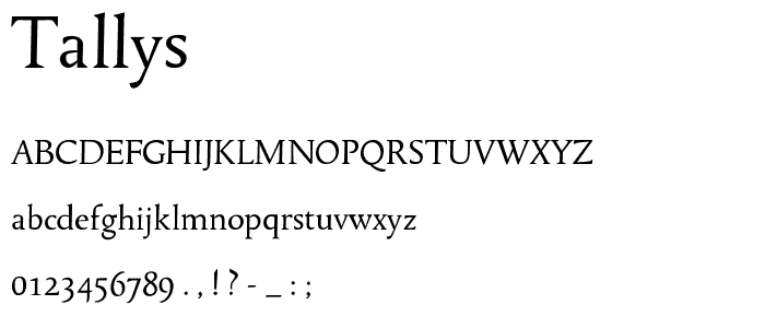 Tallys font