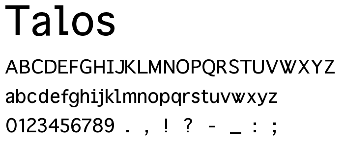 Talos font