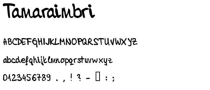 TamaraImbri font