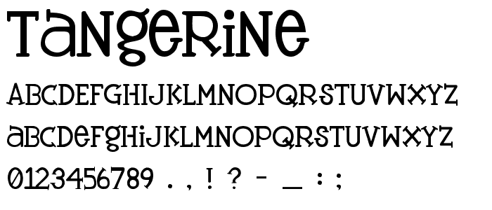 Tangerine font