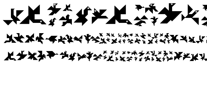 TangramBumBirds font