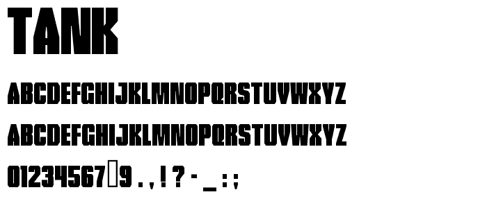 Tank font