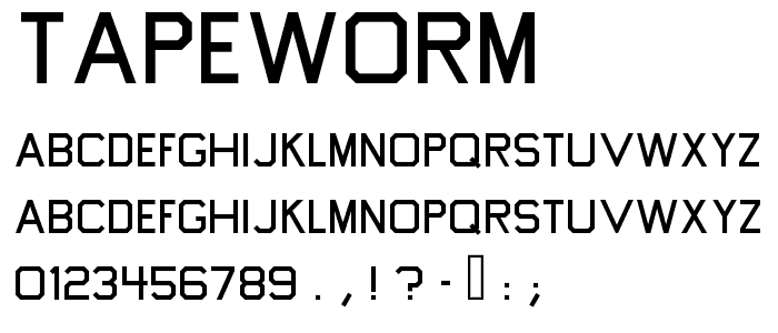 Tapeworm font