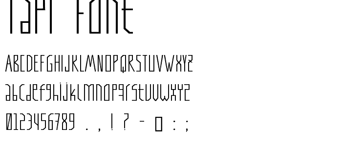 Tapi font