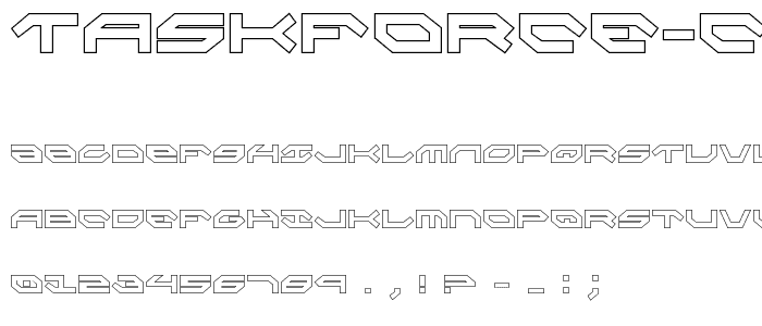 Taskforce Condensed Outline font