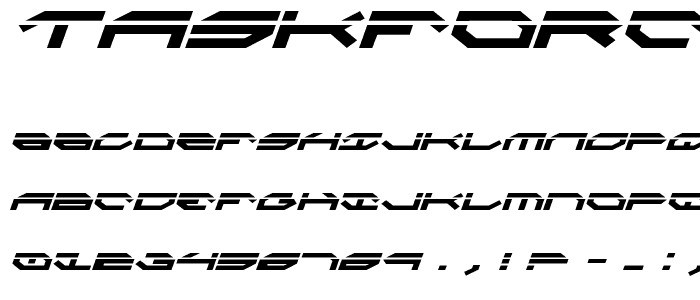 Taskforce Laser Italic font