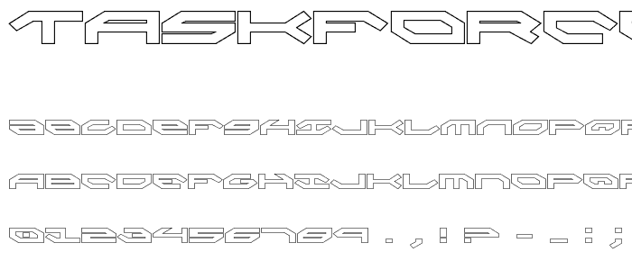 Taskforce Outline font