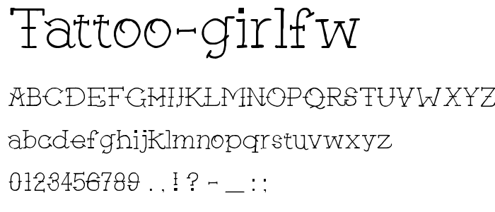 Tattoo GirlFW font