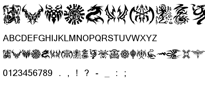 Tattoo font