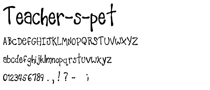 Teacher s Pet font