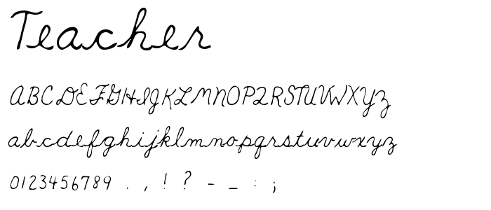 Teacher font