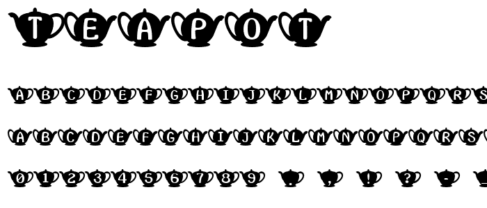Teapot font