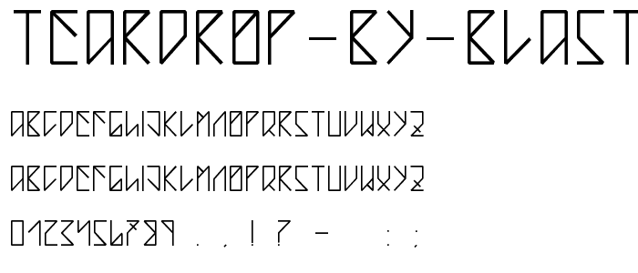 Teardrop by Blastto font