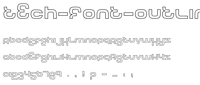 Tech Font Outline font