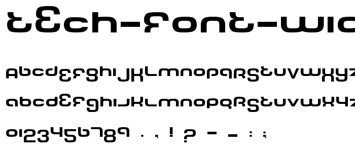 Tech Font Wide font