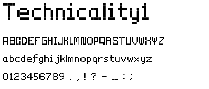 Technicality1 font