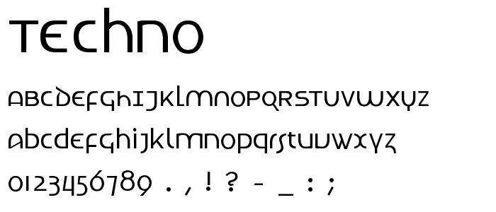 Techno font