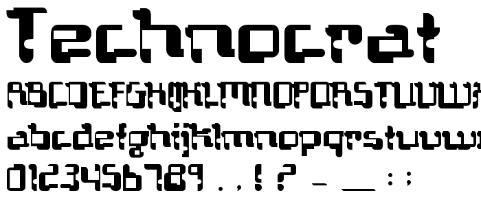Technocrat font