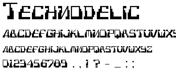 Technodelic font