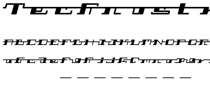 Technostroked font