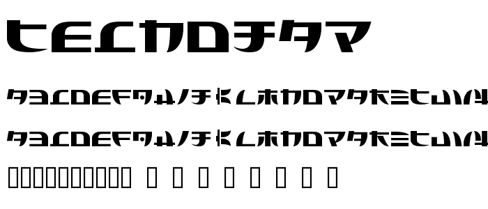 Tecnojap font