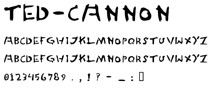 Ted Cannon font