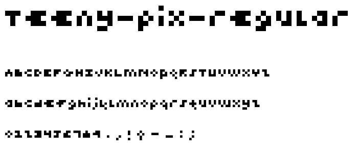 Teeny Pix Regular font