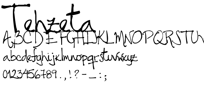 Tehzeta font