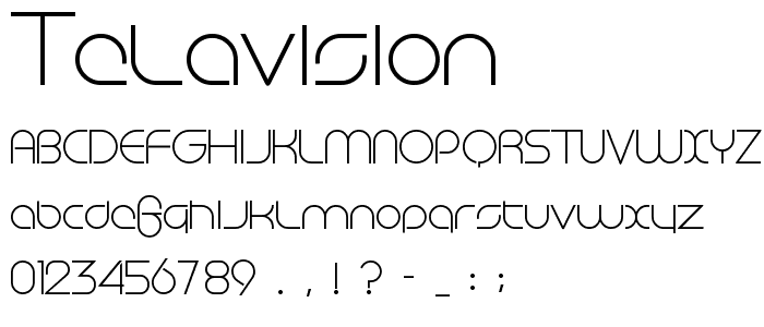 Telavision font