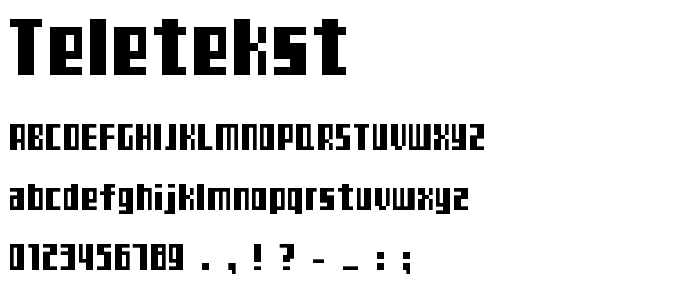 TeleTekst font