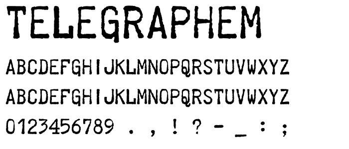 Telegraphem font