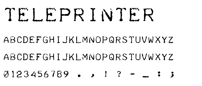 Teleprinter font