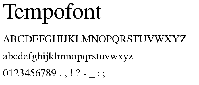 TempoFont font