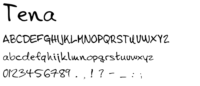 Tena font