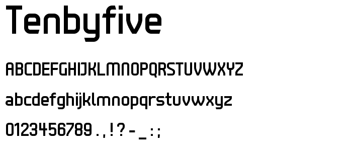 TenbyFive font