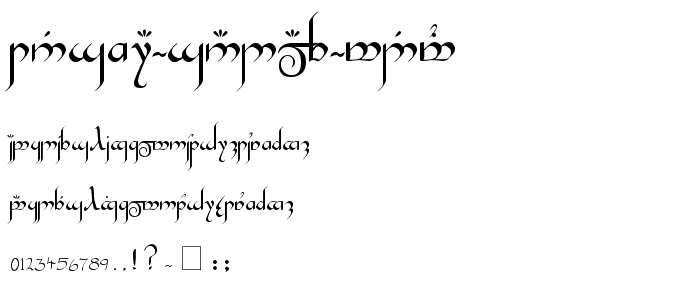 Tengwar Gandalf Medium police