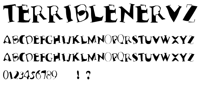 Terrible Nervz font